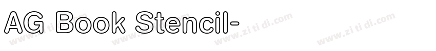 AG Book Stencil字体转换
